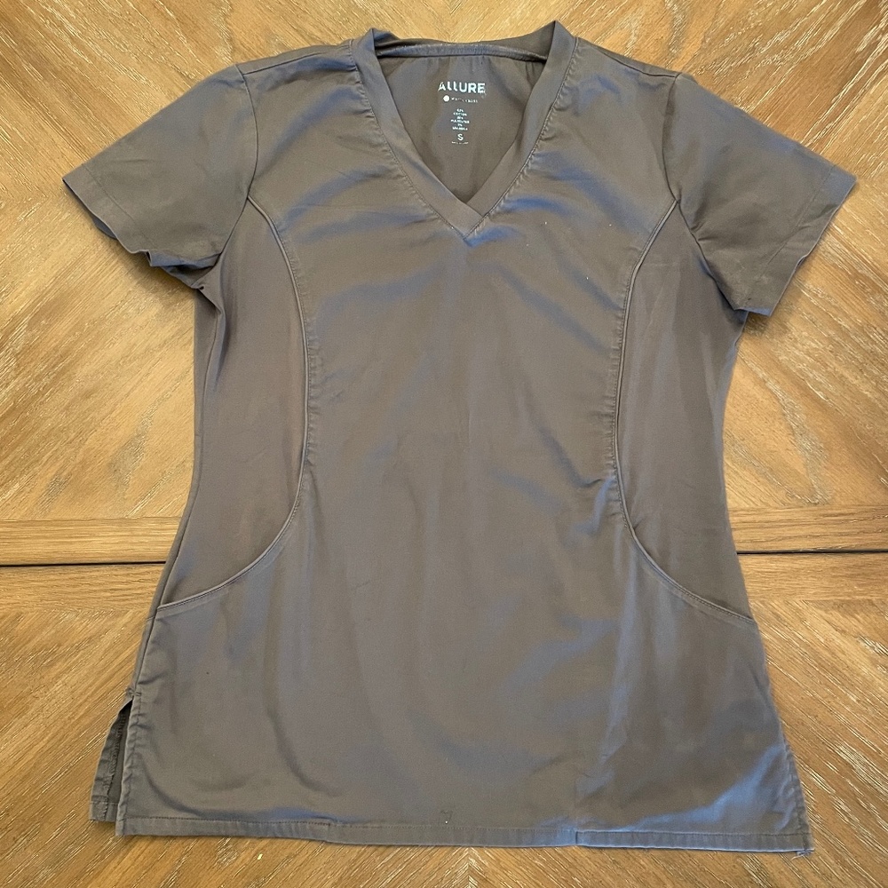 Allure by White Cross Women's V-Neck Stretch Side Solid Scrub Top